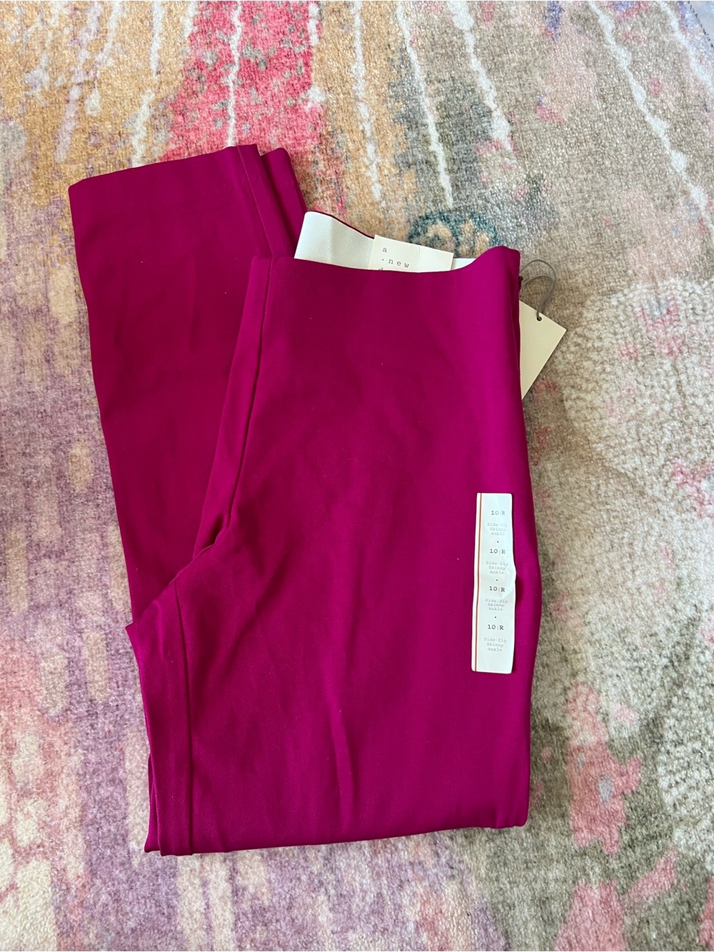 NEW | Magenta Side-Zip Ankle Length Trousers